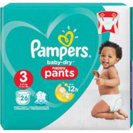 NC PAMPERS BD PANTS PQT T3 paquet 26