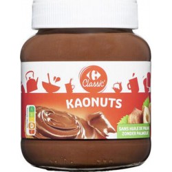 Carrefour KAONUTS sans huile de Palme 13% Cacao 400g