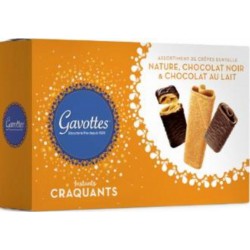 GAVOTTES CREPES DENTELLES BISCUIT PATISSIER COFFRET NATURE 210GR 1CT CREPES DENTELLES ENR CHOCOLAT NOIR OU AU LAIT CREPE DENTELL