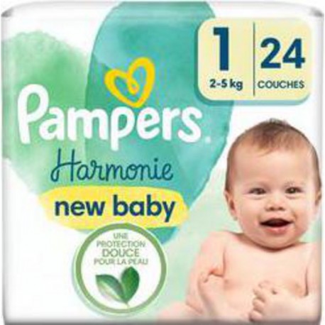 PAMPERS HARMONIE NEW BABY COUCHE JETABLE PANTY SAC x24 2-5 KG NOUVEAU NE UNISEXE