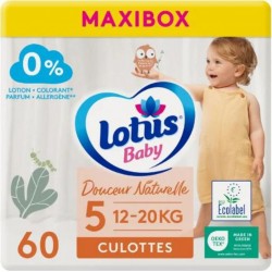 LOTUS BABY NATURAL TOUCH COUCHE JETABLE PANTY 12-20KG x60