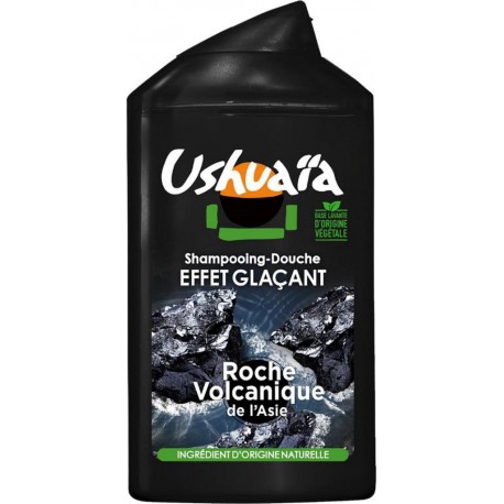 Ushuaïa Homme Shampooing Douche Roche Volcanique de l’Asie Origine Végétale et Naturelle 250ml (lot de 5)