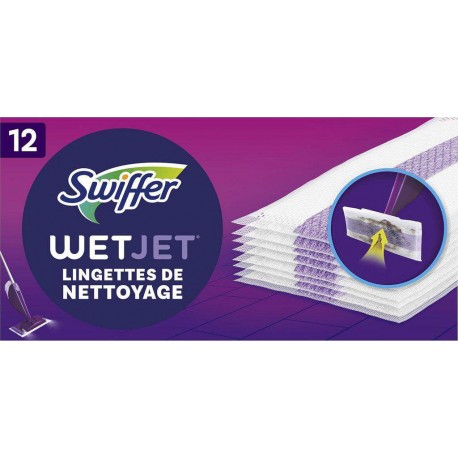 Swiffer Lingettes Wetjet de Nettoyage pour Sols par 12 Lingettes (lot de 2 boîtes soit 24 lingettes)