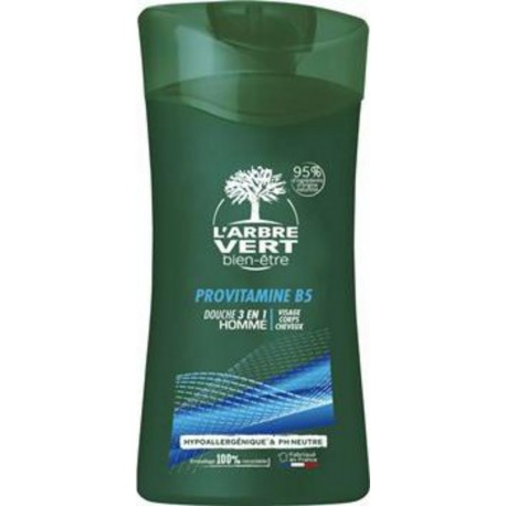 L'Arbre Vert Douche homme 3en1 Visage corps cheveux 250ml