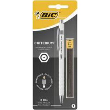 BIC 1 PORTE MINE CRITERIUM 2MM 6MINES (couleur aléatoire)