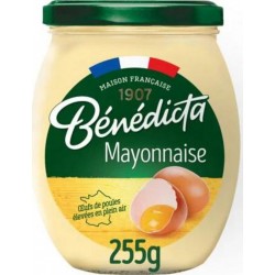 Benedicta Mayonnaise nature goût fin et délicat 255g