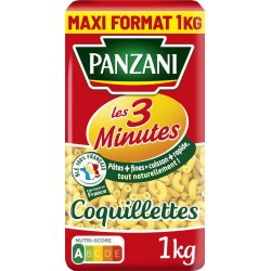 Panzani Pâtes Les 3 Minutes Coquillettes 1Kg