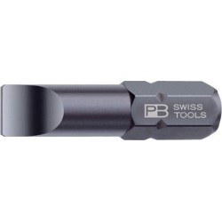 PB Swiss Tools Precision Bit pour visà fente, 1/4 pouce, longueur 25 mm, Largeur de lame: 4 mm C6.135/2