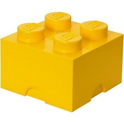 Lego Brique de rangement 4 tenons jaune