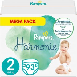 PAMPERS Couches Bébé Harmonie Taille 2 4Kg-8Kg x93