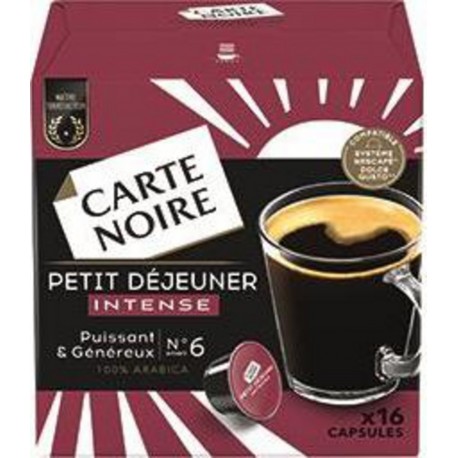 CARTE NOIRE PETIT DEJEUNER INTENSE Puissant & Généreux N°6 X16