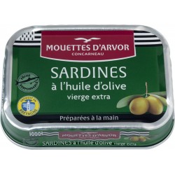 Les Mouettes d'Arvor Sardines à l'Huile d'Olive 115g (lot de 2)