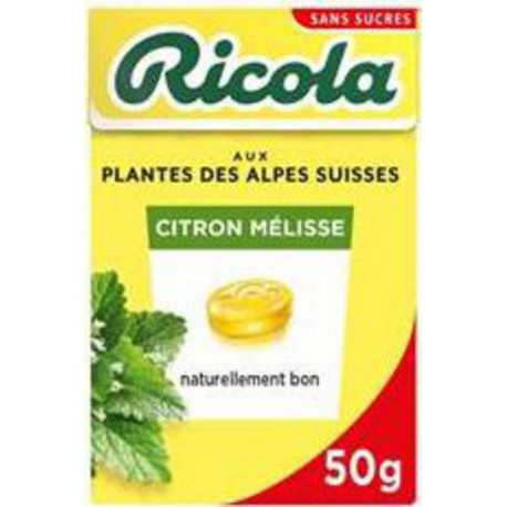 RICOLA CITRON MELISSE sans sucres 50g