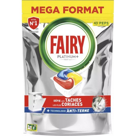 Fairy Capsules lave-vaisselle Platinum+ Citron x43 667g