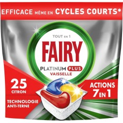 Fairy Capsules lave-vaisselle Platinum+ Citron x25 372g