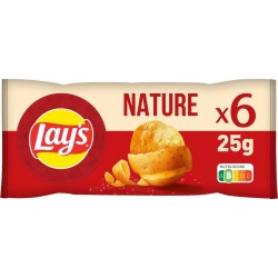 LAY'S CHIPS NATURE SACHETS INDIVIDUELS 6x25g 150G