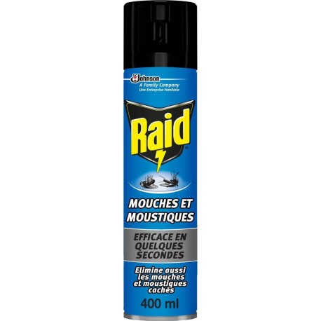 RAID 2 EN 1 Mouches et Moustiques 400ml