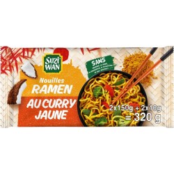 SUZI WAN NOUILLES RAMEN CURRY JAUNE 2X160G 320g