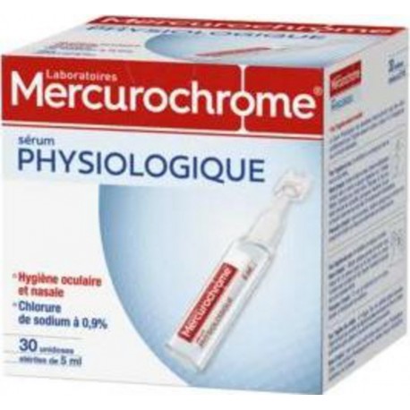 Mercurochrome SERUM PHYSIOLOGIQUE 30U