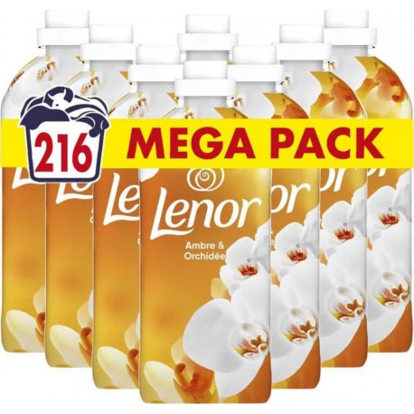 LENOR LA COLLECTION ADOUCISSANT AMBRE & ORCHIDEE MEGA PACK x216 4536ml