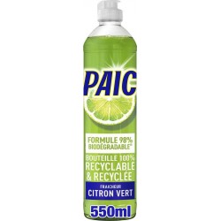 PAIC Liquide vaisselle Recyclable Citron Vert 550ml