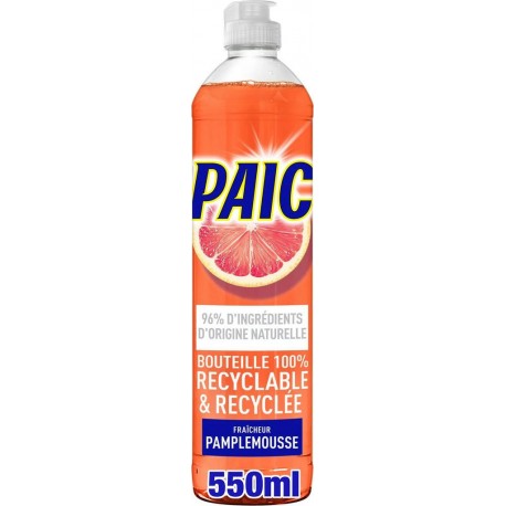 PAIC Liquide vaisselle Recyclable Pamplemousse 550ml