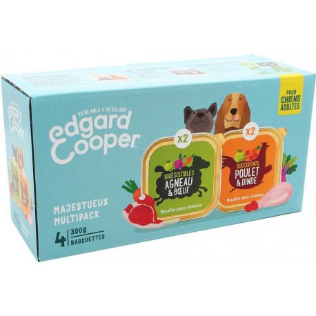 Edgard Cooper MULTIPACK CHIENS 4X300G 1.2Kg