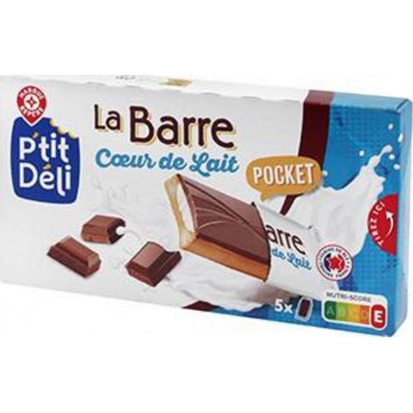 P'tit Déli Barre chocolat lait x5 130g