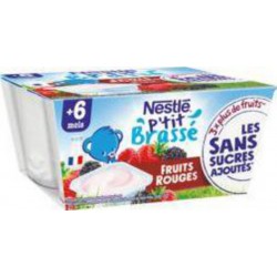 NESTLE P’tit Brassé Fruits Rouges 4X100G 400g