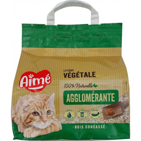 AIME Litière pour chat agglomérante 100% naturelle 5L