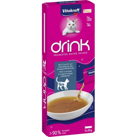 VITAKRAFT Snack liquide poulet et huile de saumon 5 sachet de 30g