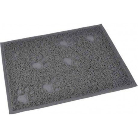 NC Tapis Repas Pour Chien & Chat Déco pattes 40cm Gris