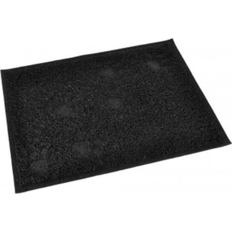 NC Tapis Repas Pour Chien & Chat Déco pattes 40cm Noir