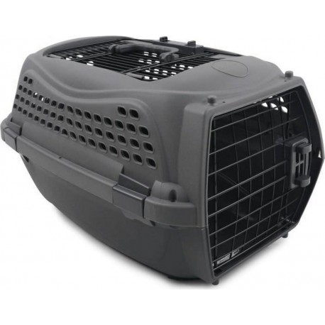 Cage De Transport Mpets Eco Giro S Chat Gris Foncé Plastique