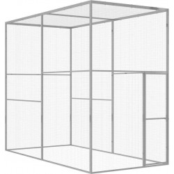 NC Cage Pour Chat 3x1,5x2,5 M Acier Galvanisé Vidaxl