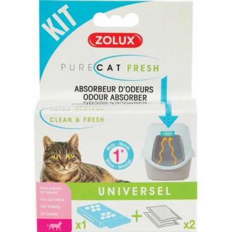 NC Kit Anti-odeurs Purecat Fresh. Pour Maison De Toilette De Chat. Zolux