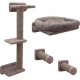 NC Mur D'escalade Pour Chats - Monte Alpi 8 Pieces Gris Tour D'escalade