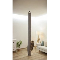 NC Sac D'escalade Pour Chats - Climber 16 X 16 X 240 Cm Fixation Plafond Gris