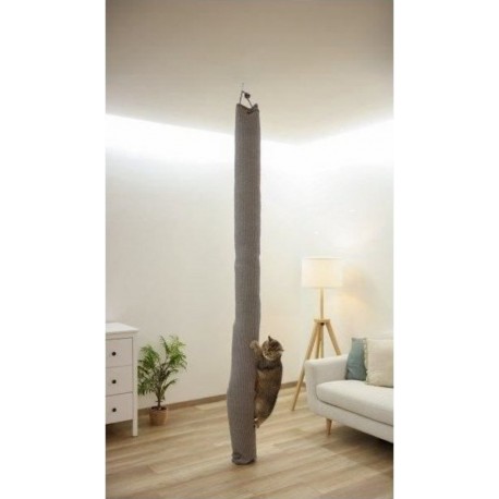 NC Sac D'escalade Pour Chats - Climber 16 X 16 X 240 Cm Fixation Plafond Gris