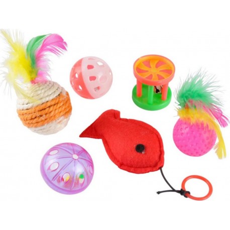 NC Lot De 6 Jouets Pour Chat cadeaux Multicolore