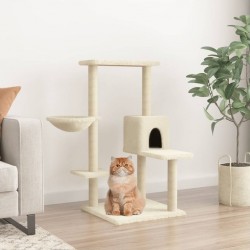 NC Arbre À Chat Avec Griffoirs En Sisal Crème 95 Cm Vidaxl