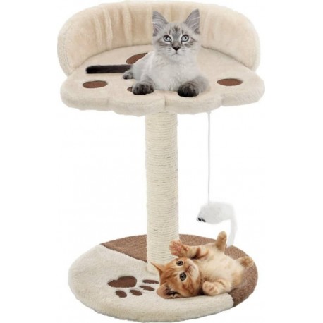 NC Arbre À Chat Avec Griffoir En Sisal 40 Cm Beige Et Marron Vidaxl