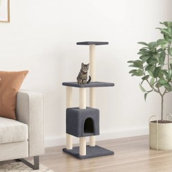 Arbre À Chat Avec Griffoirs En Sisal Gris Foncé 104 Cm Vidaxl