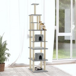 Clair Arbre À Chat Avec Griffoirs En Sisal Gris 216 Cm Vidaxl