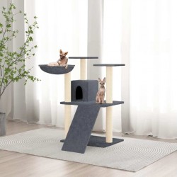 Arbre À Chat Avec Griffoirs En Sisal Gris Foncé 83 Cm Vidaxl