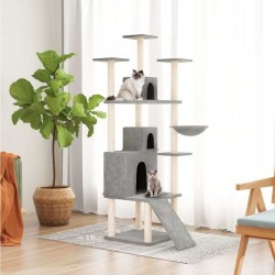 Clair Arbre À Chat Avec Griffoirs En Sisal Gris 175 Cm Vidaxl