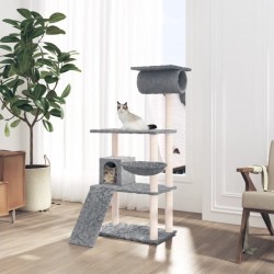 Clair Arbre À Chat Avec Griffoirs En Sisal Gris 131 Cm Vidaxl