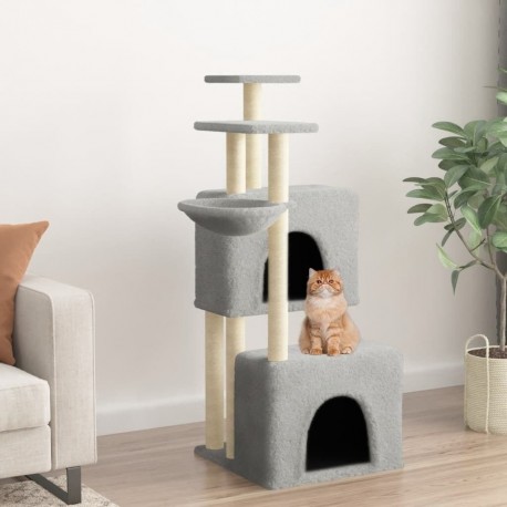 Clair Arbre À Chat Avec Griffoirs En Sisal Gris 122 Cm Vidaxl