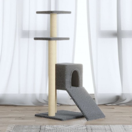 Clair Arbre À Chat Avec Griffoirs En Sisal Gris 92 Cm Vidaxl