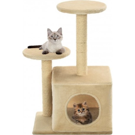 NC Arbre À Chat Avec Griffoir En Sisal 60 Cm Beige Vidaxl